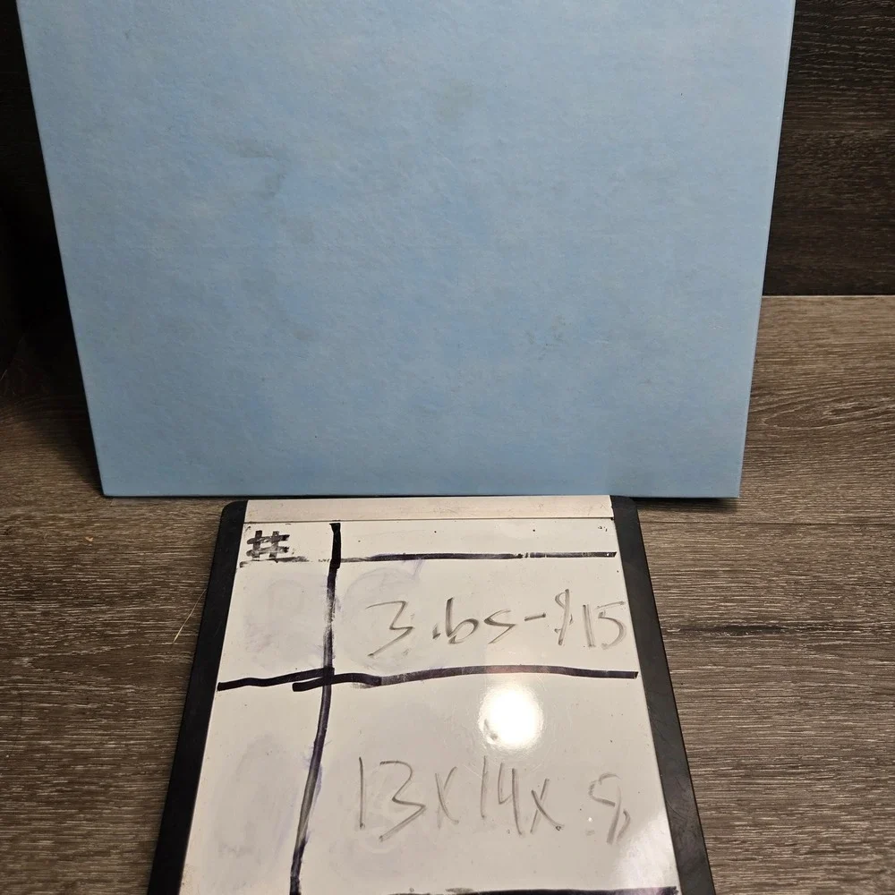 Light Blue Photo Album Scrapbook Memory Hardcover Clear 13x14 Heavy Duty Vintage